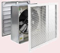 evacuazione fumo e calore: ventilatore a parete
